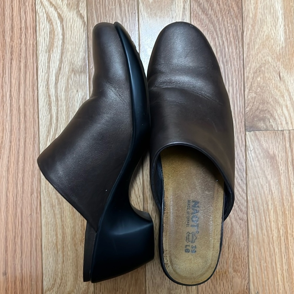 Naot slip on shoes/ clogs - antique copper leather
